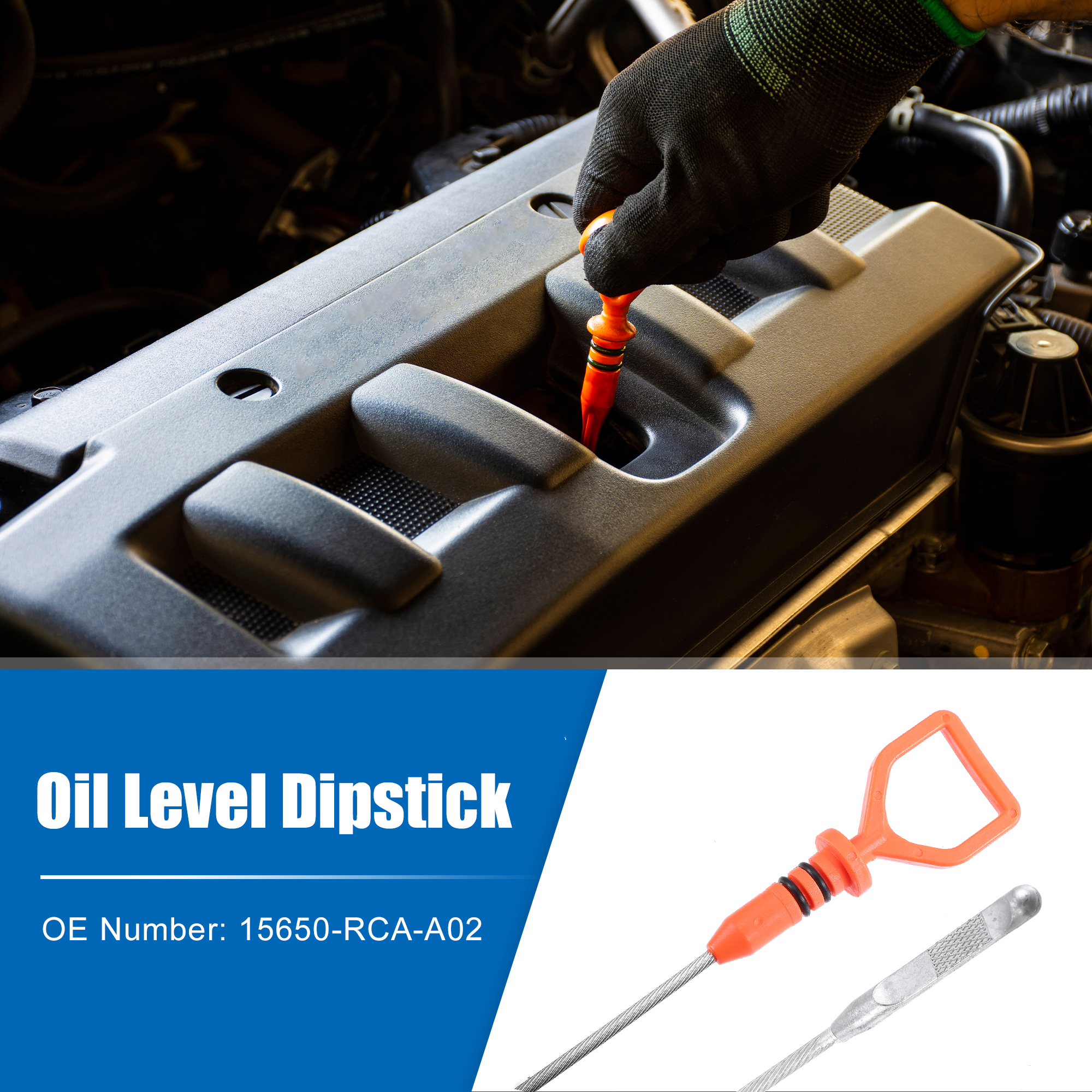 UXCELL Engine Oil Dipstick Level Dip Stick for Honda Accord for Honda Accord 2003-2004 EX, LX 3.0L 15650RCAA02