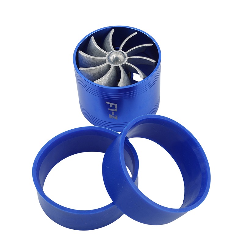 Car Turbine Supercharger Turbo Charger Single Double Air Filter Intake Fan Fuel Gas Saver Kit Auto Replacement Part