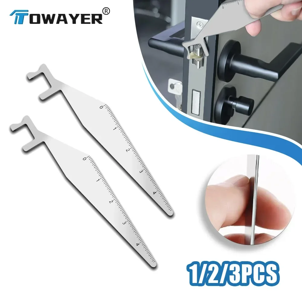Firefighter Tools Spring Steel Multi-Purpose Lever Tool Durable Spring Steel Hand Tool with 5cm Scale Silver Hand Crowbar Tool