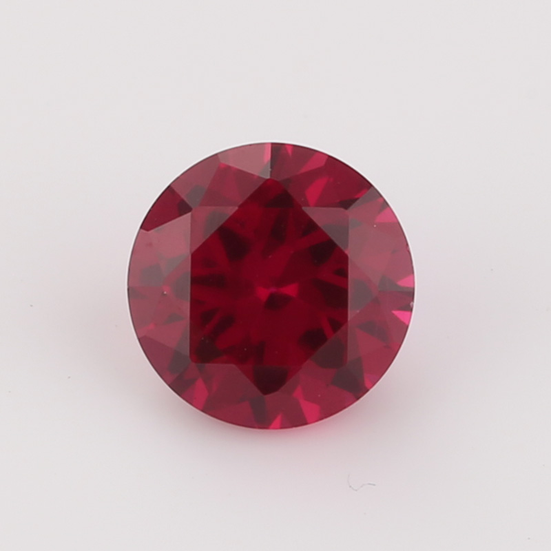 5# Red Corundum Small Size 1.0~3.75mm Round Brilliant Cut Synthetic Corundum Ruby Loose Stones For Jewelry DIY Making