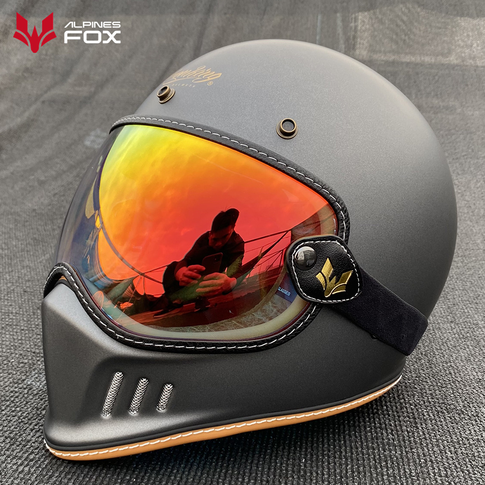 Universal Motorcycle Helmet Goggles Sunglasses Bubble Shield Visor Anti-UV Lens Fit All Vintage Retro Open Face Half Helmet