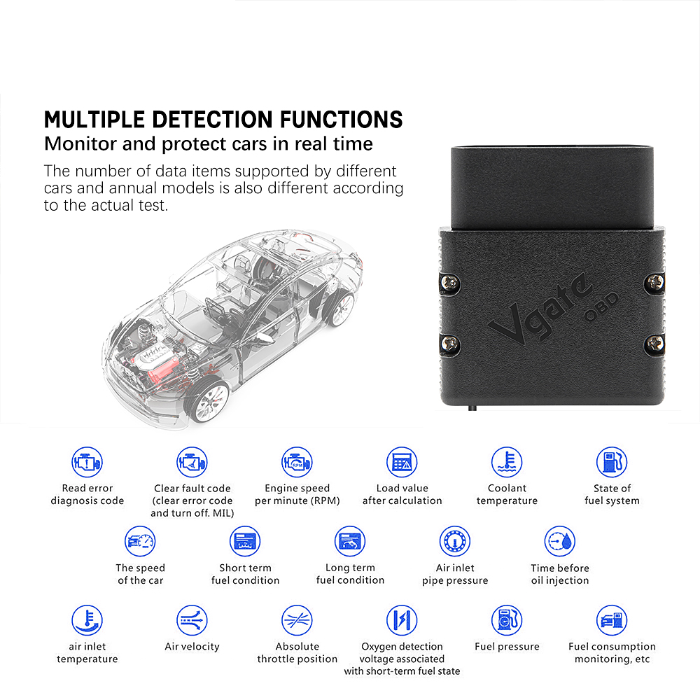 Vgate vLinker MC+ ELM327 Bluetooth 4.0 OBD 2 OBD2 ELM 327 wifi Car Diagnostic For Android/IOS Scanner Auto Tool PK OBDLINK V 1 5