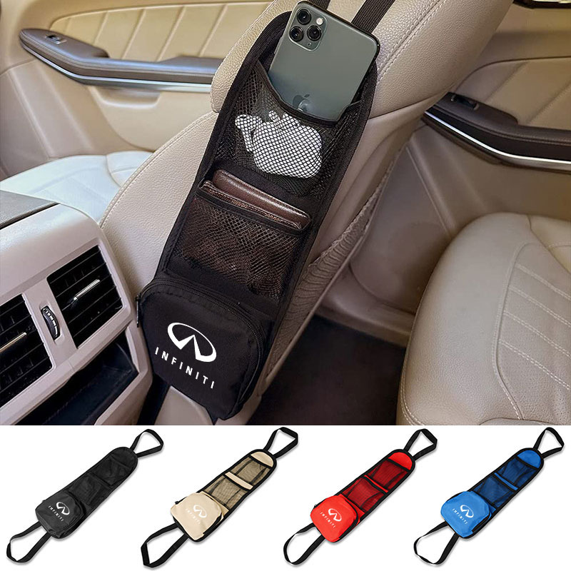 Car Seat Side Storage Bag Hanging Mesh Storage Pocket For Infiniti FX35 Q3050 ESQ QX50 QX60 QX70 EX JX35 G35 G37 EX3 Accessories