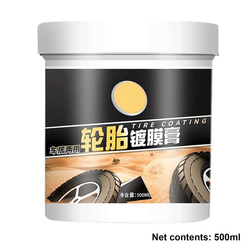 Tire Coating Wax Shine Auto Tire Crystal Gloss Paste Black Wax Tire Care Retreading Wax For Trucks SUVs RVs Sedans And Mini Cars
