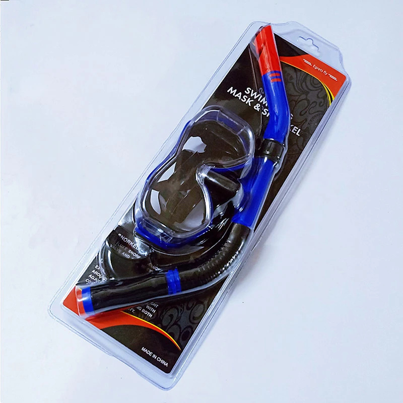 Snorkel Set Full Face Mask Diving Goggles Equipment Deep Sea Suit Tempered Glass Dry Glasses Adult 240506