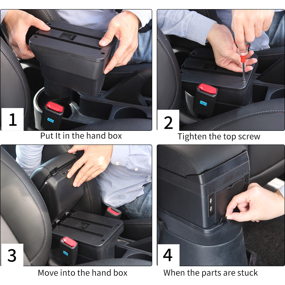 For Skoda Octavia Armrest box For Skoda Yeti Mk2 A5 Car Armrest Storage box Car accessories Interior Parts Simple installation