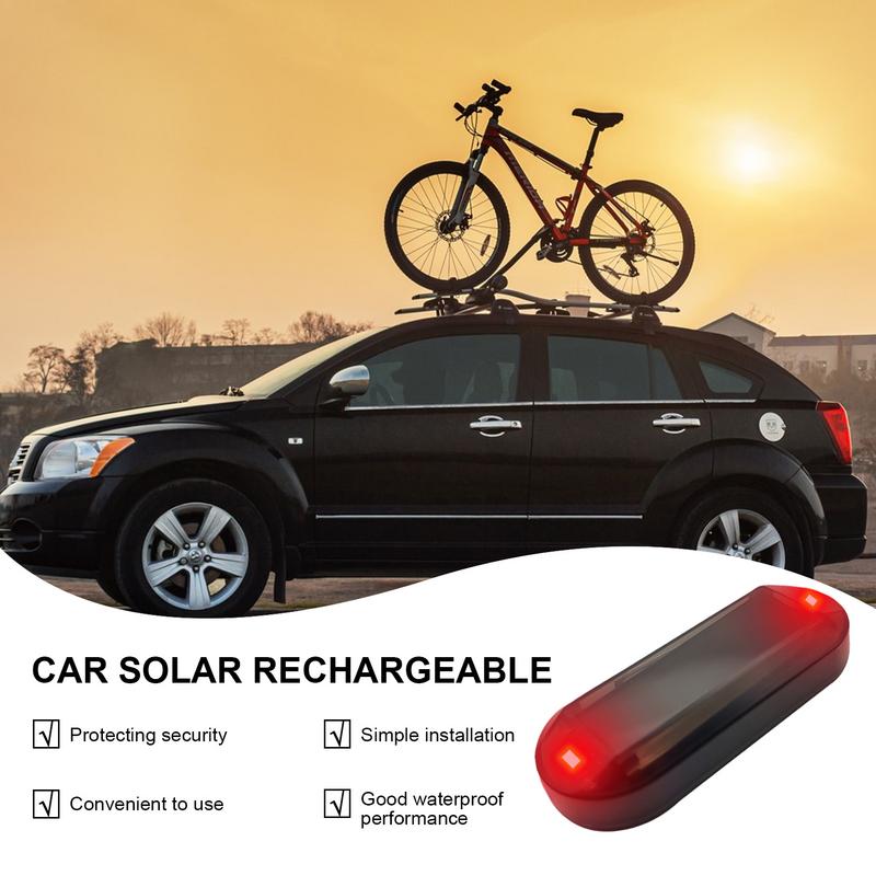 Dummy Car Alarm Light Fake LED Flashing Car Alarm System Solar Power Durable Anti Theft Car Device Universal Car Security