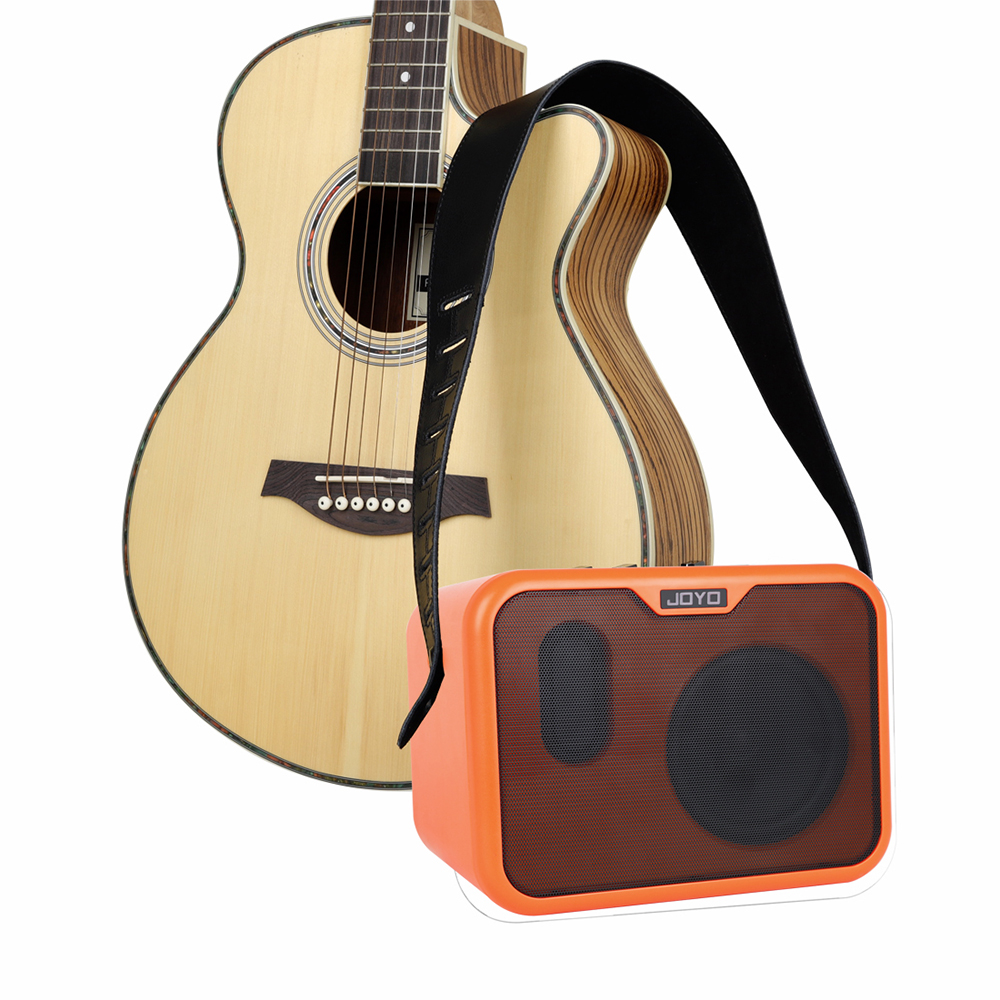 Acoustic Guitar Audio Amplifier Musical Instrument Accessories Rechargeable AMP Speaker Stereo Supports Volume Tone Adjustment