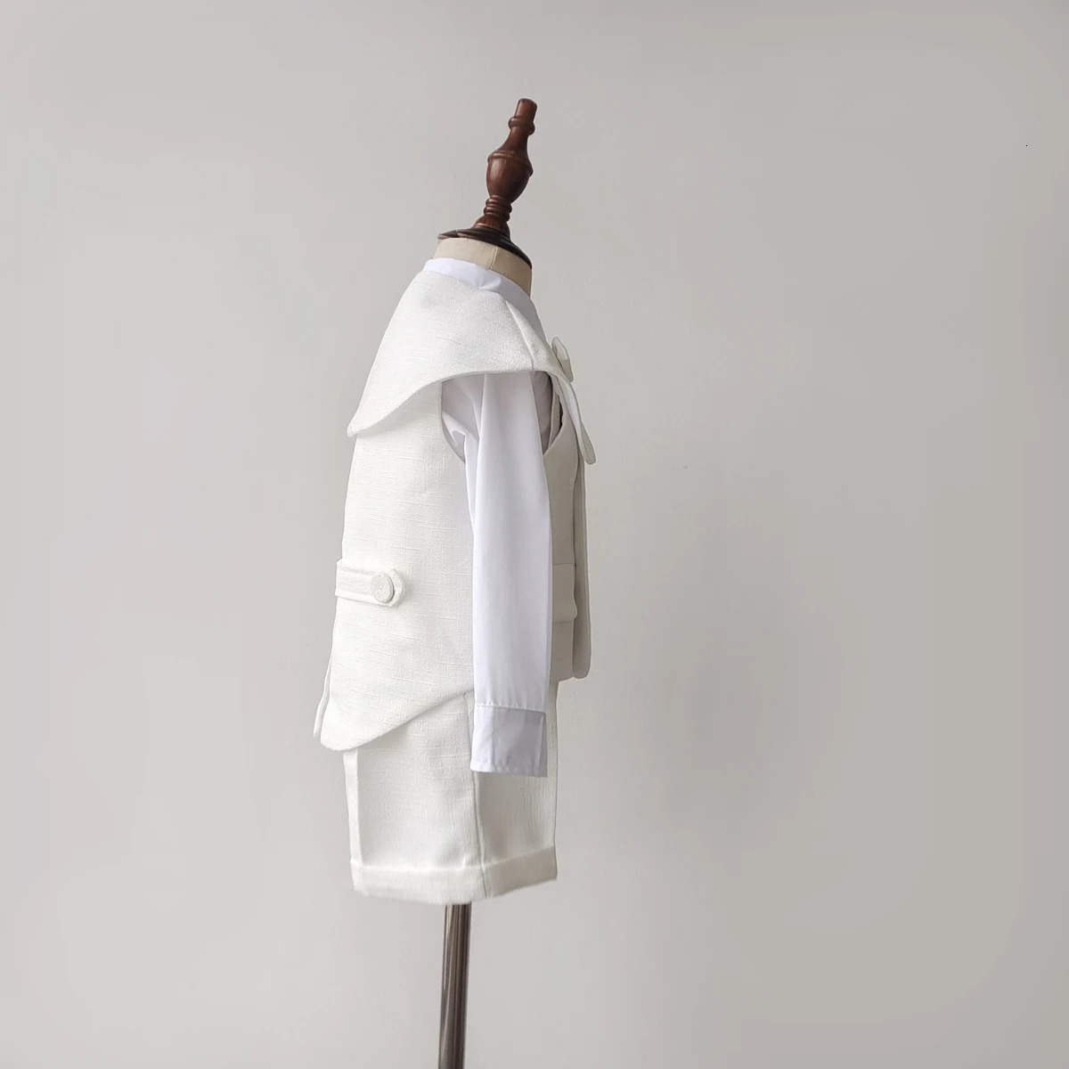 Boutique Suit Baby Boy Baptism Outfit Christening White Vest Set Gentleman Kids 1-4 Yrs Birthday Wedding Party Clothing Set 240521