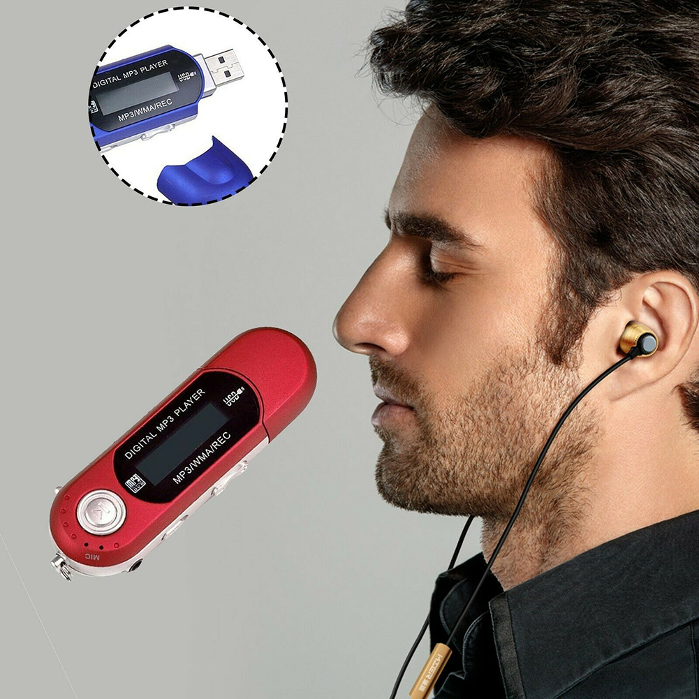 Portable and Compact USB MP3 Player with 12 Inches Screen and 35mm Headphone Jack Support MP3 and WMA Music Format