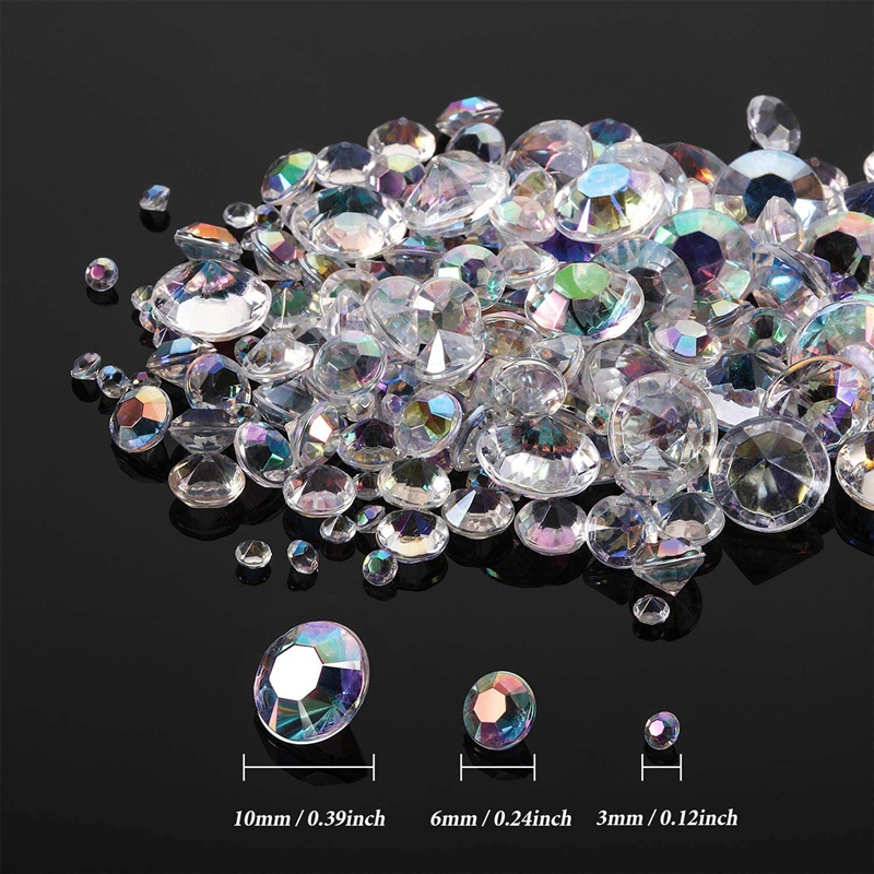 4000 Pcs Scatter Crystals Wedding Table Decorative Crystals Acrylic Diamonds For Crafts Rhinestones Vase Filler