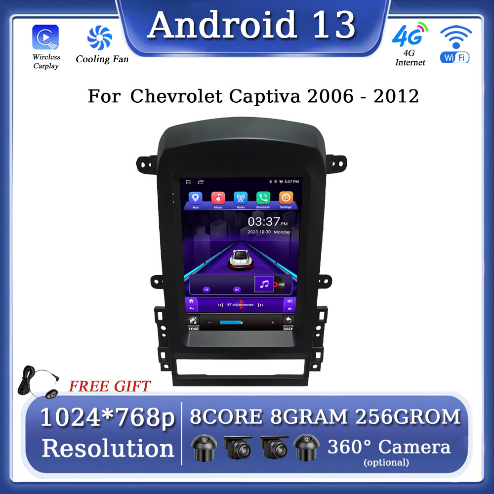 Android13 for Chevrolet Captiva 2006-2012 Car Intelligent System Radio Multimedia Video GPS CarPlay Auto Bluetooth WIFI 9.7inch