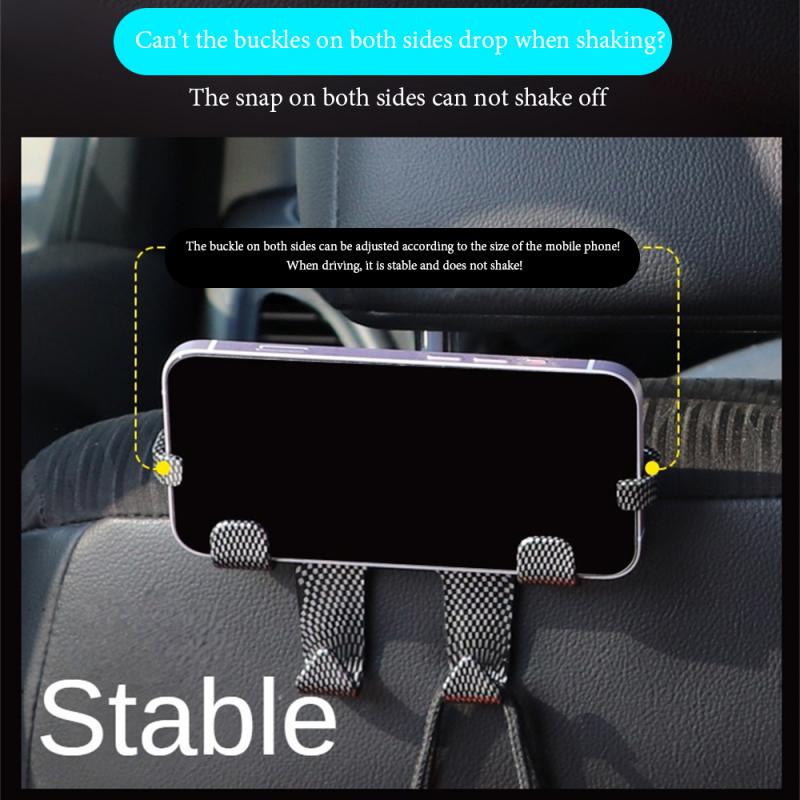 1~10PCS Car Bracket Multifunctional Hook Mobile Phone Holder Rear Seat Back Creative Car Mounts Storage Hook Car Decoration