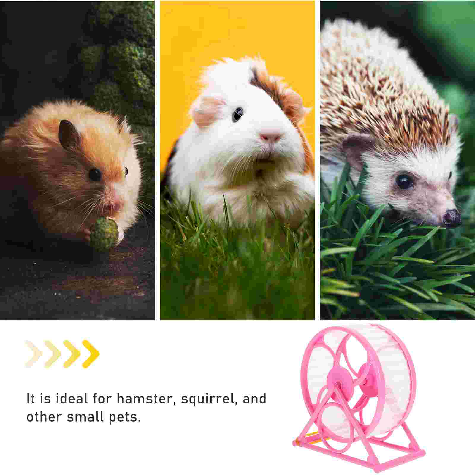 Hamster Running Small Animal Wheel Silent Cage Toy Sports Toys Mute Gerbil Pet Boredom Relief Rat Jogging Exercise Plastic