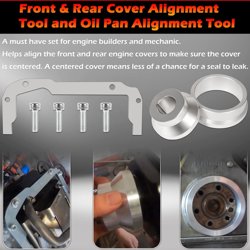 Auto Oil Line Diverter And Front And Rear Cover Oil Pan Alignment Tool For LS Engines 5.3 5.7 6.0 6.2L Replacement Parts Steel