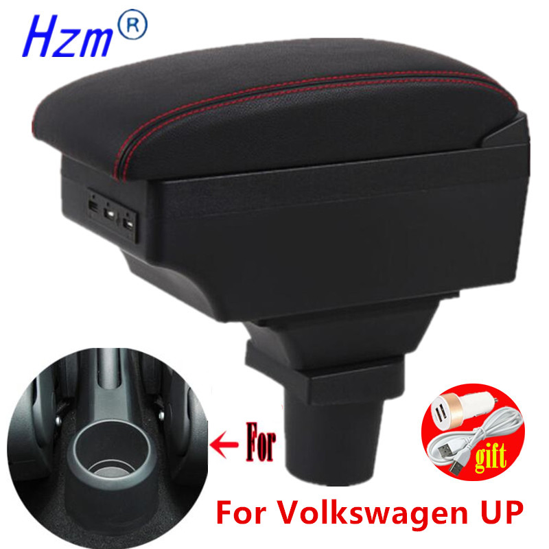 For VW UP Armrest Box For Volkswagen UP Car Armrest Interior Center Storage box Dedicated Retrofit Car Accessories 2009-2020