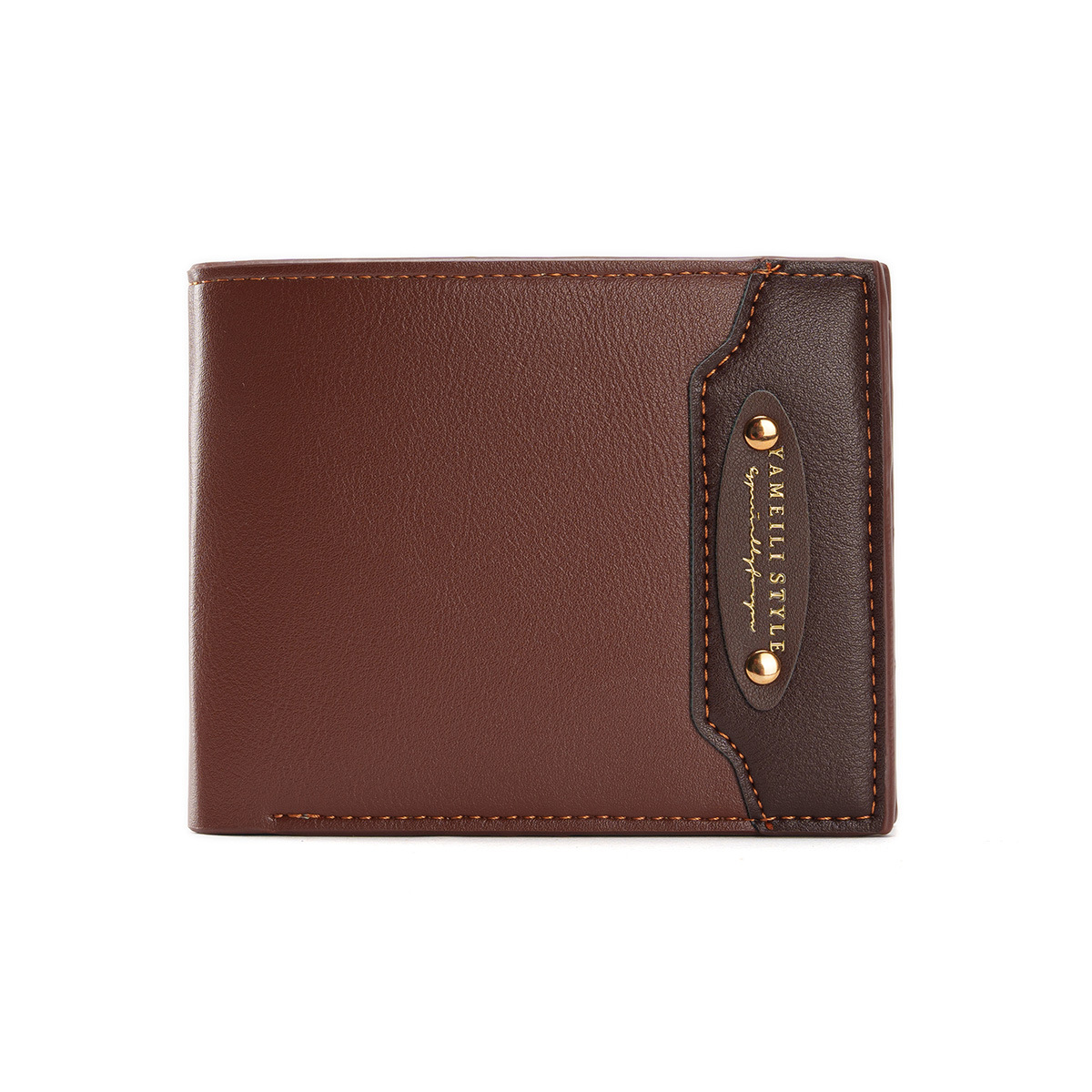 Designer men's high-end new wallet fashionable and casual lychee patterned soft leather retro and practical multiple card slots large capacity sm