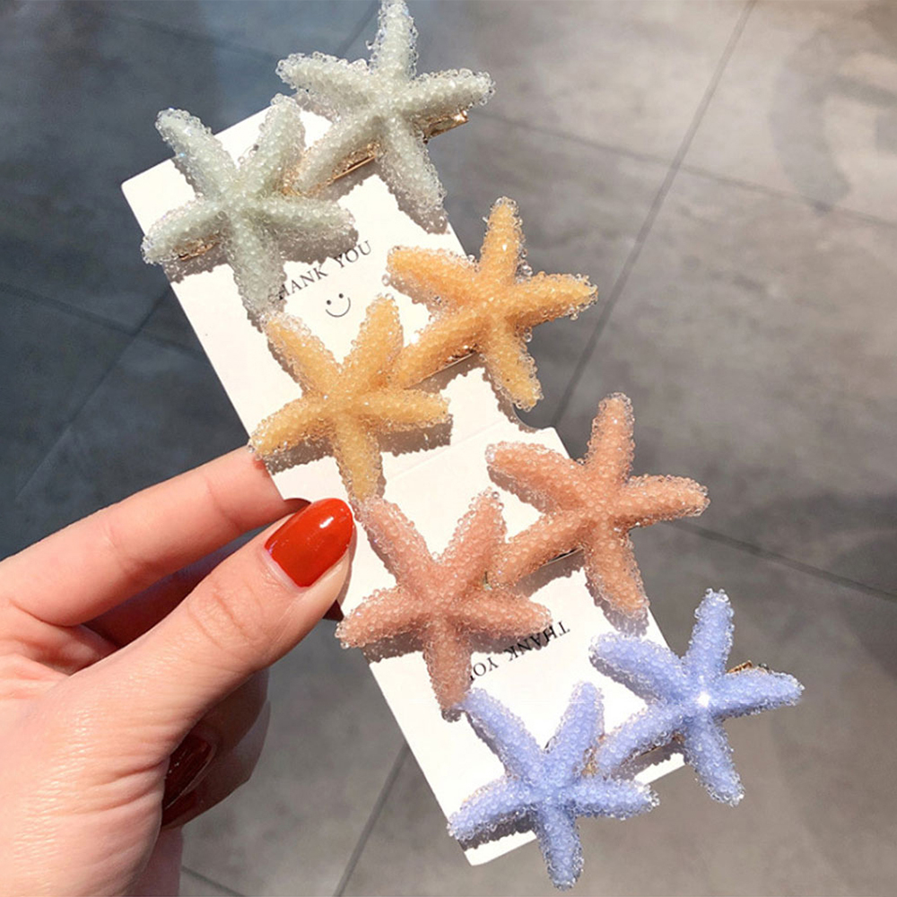 Pearl Hair Clip And Headband Simple And Versatile Korean Clothing Accessories Starfish Hairpin Sweet Personality Starfish