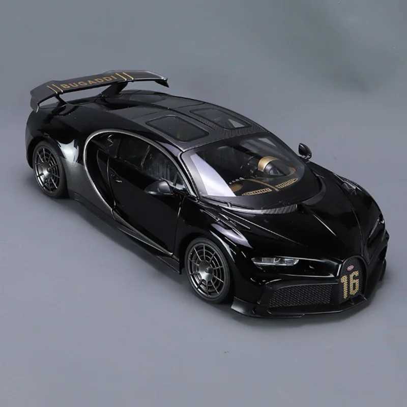 Diecast Model Cars 1 18 BUGATTI Chiron PUR SPORT Alloy Sports Model Diecasts Metal Racing Super Car Model Sound and Light Simulation Kids Toys Gift