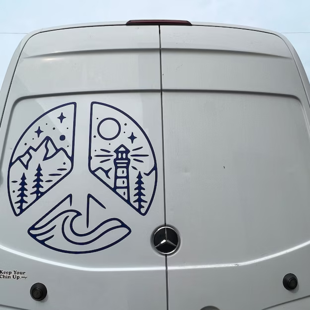 Adventure Mountain Sun Car Stickers Campervan Camper Side Panel Door Decor Decals Vinyl Accessories Parts