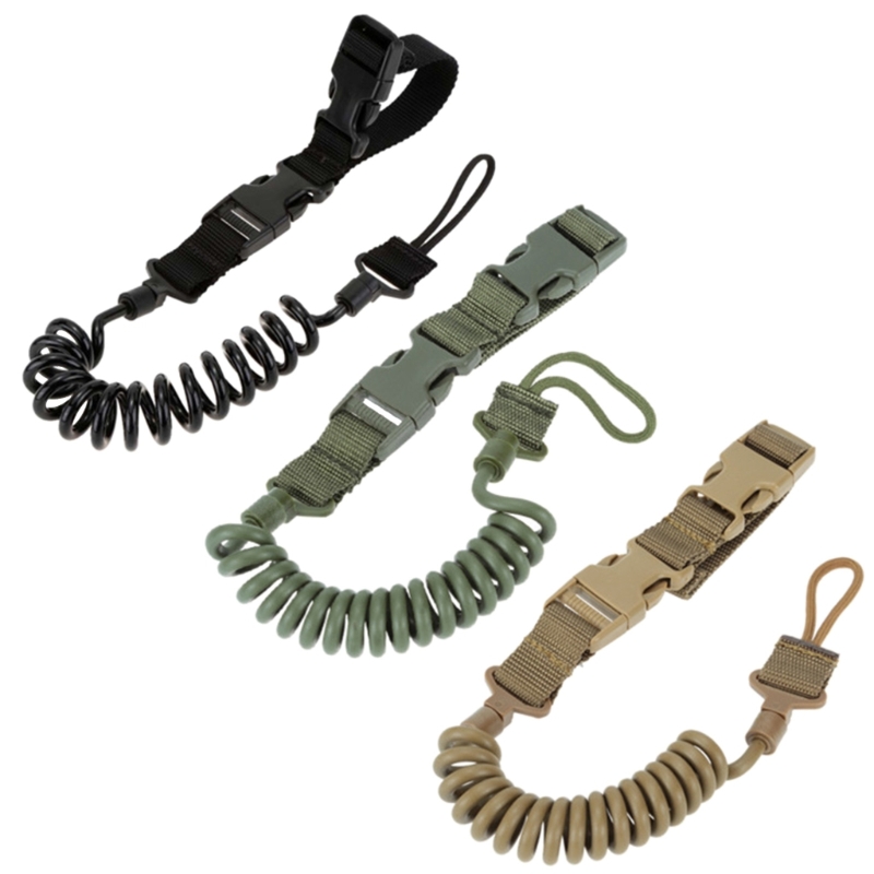 Guns Secure Lanyard Sling Strap Hunting Accessories Military Tactic Lanyard Multipurpose Spring Lanyard