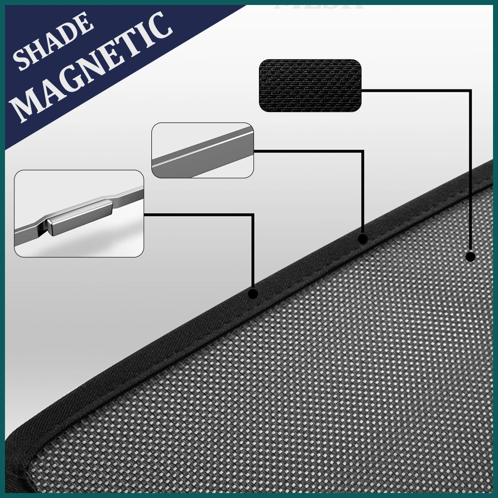 Magnetic Car Window Sunshade For Honda Civic 9th 2014 2013 Baby Passenger Side Window Sun Shade Mesh For Honda Civic 2011 2012