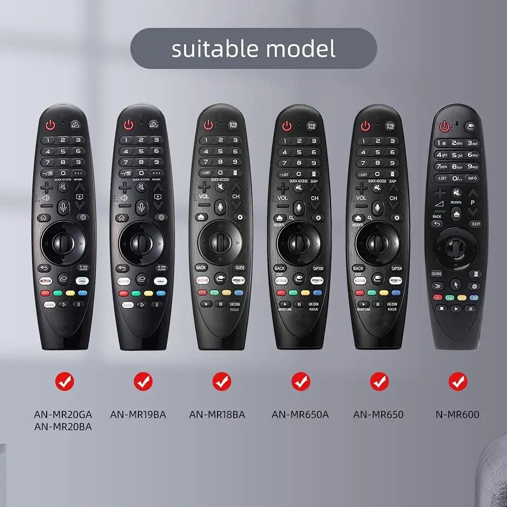 Silicone Remote Cover For LG AN-MR20GA AN-MR19BA AN-MR18BA AN-MR650A AN-MR600, Protective Case for LG Smart TV Magic Remote