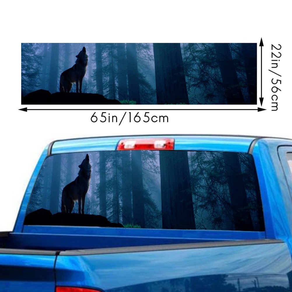 A160 for Truck Suv Pickup 3D Rear Windshield Sticker Sun Visor Decor Rear Window Gl Poster 165 x 56CM / 65 x 22 Inch