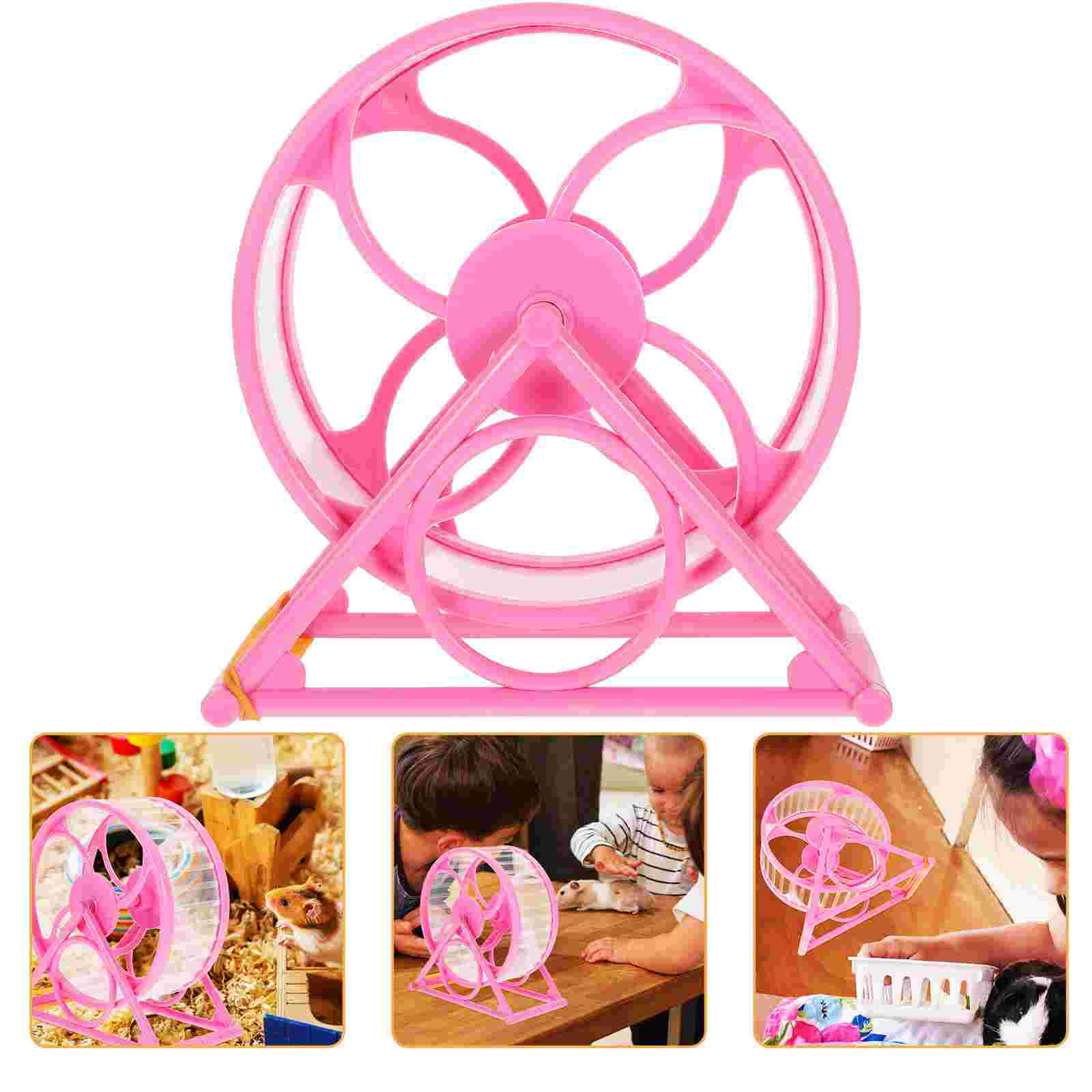 Hamster Running Small Animal Wheel Silent Cage Toy Sports Toys Mute Gerbil Pet Boredom Relief Rat Jogging Exercise Plastic