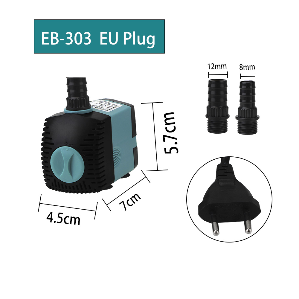 Tank Fountain Energy-saving Aquarium Ultra-Quiet Filter Fish Pond EU/US Plug 3/10/25W Submersible Water Pump
