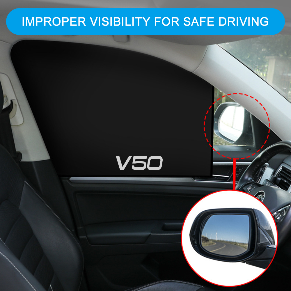 2PCS Car Folding Window Curtains For XC90 XC60 C30 T6 S60 C70 XC40 V40 XC70 V70 V60 V50 S80 S40 AWD V90 S90 Auto Accessory