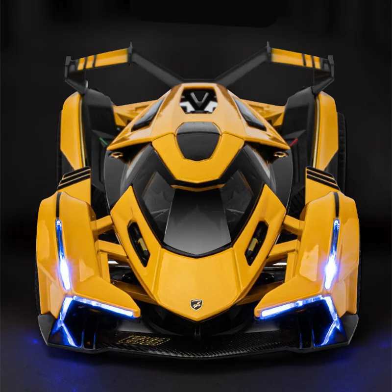 Free shipping Cars 1 32 V12 Vision GT Gran Turismo Alloy Sports Diecast Metal Toy Concept Racing Car Model Sound and Light Childrens Gift