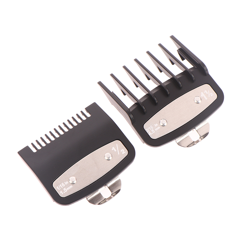 2Pcs Hair Clipper Guide Comb Cutting Limit Combs Standard Guards Attach Parts Electric Clippers Accessories 1.5mm + 4.5mm