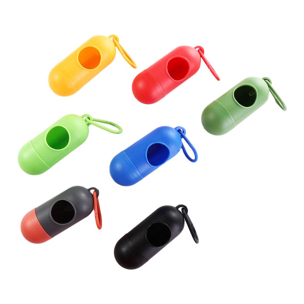 With Carabiner Clip for Walking Travel Dog Poop Bags Dispenser Pet Waste Bag Holder Garbage Storag Box Trash Sack Case Carrier