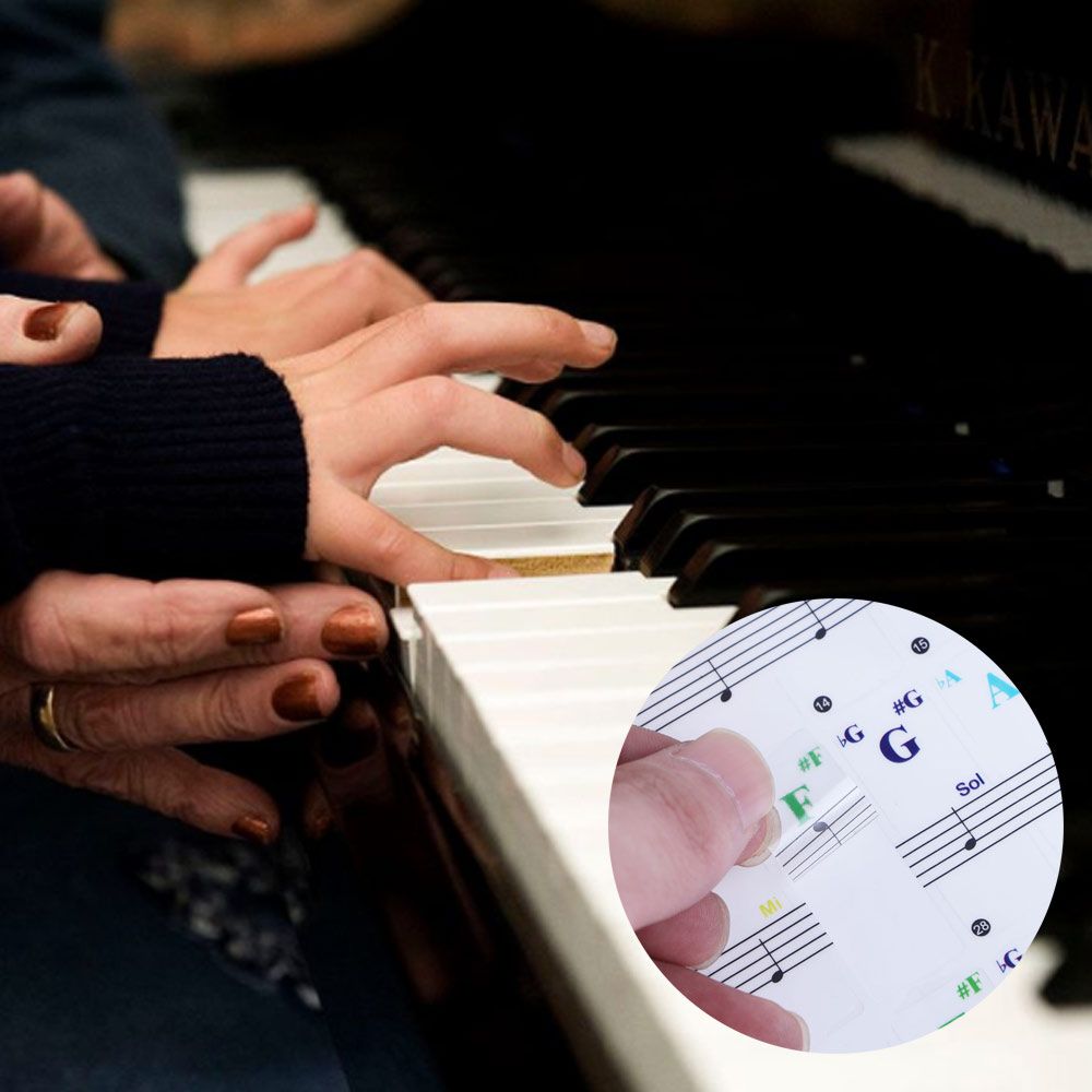 Sticker Symbol 88Keys Adhesive Electronic Keyboard Key Keys Sticker Piano Keyboard Stickers Piano Stave Note Note Sticker