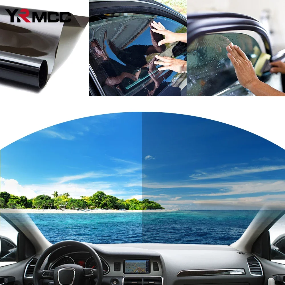 50cmx300cm Car Window Foil Tint Tinting Film Solar UV Protector Foils Side Window Tint Film for Auto Window Glass Sun Shade Film