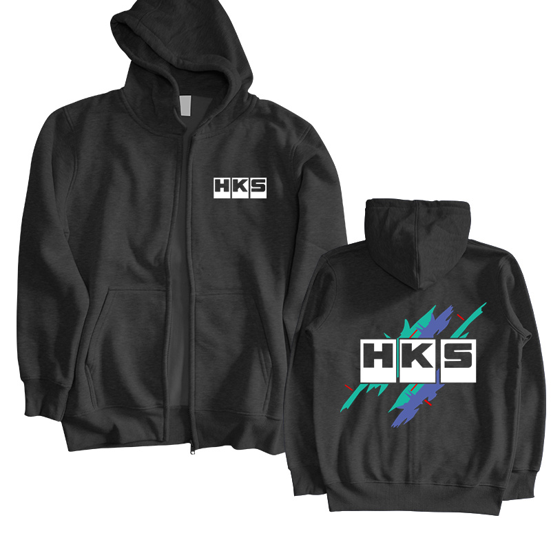 Mens autumn spring hoody Limited HKS Power and Sportser Performance Turbo Logo men black zipper hoodies