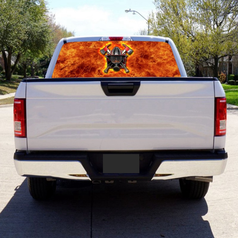 A162 For Truck Suv Pickup 3D Rear Windshield Sticker Sun Visor Decor Rear Window Glass Poster 168 X 74CM / 66 X 29 Inch