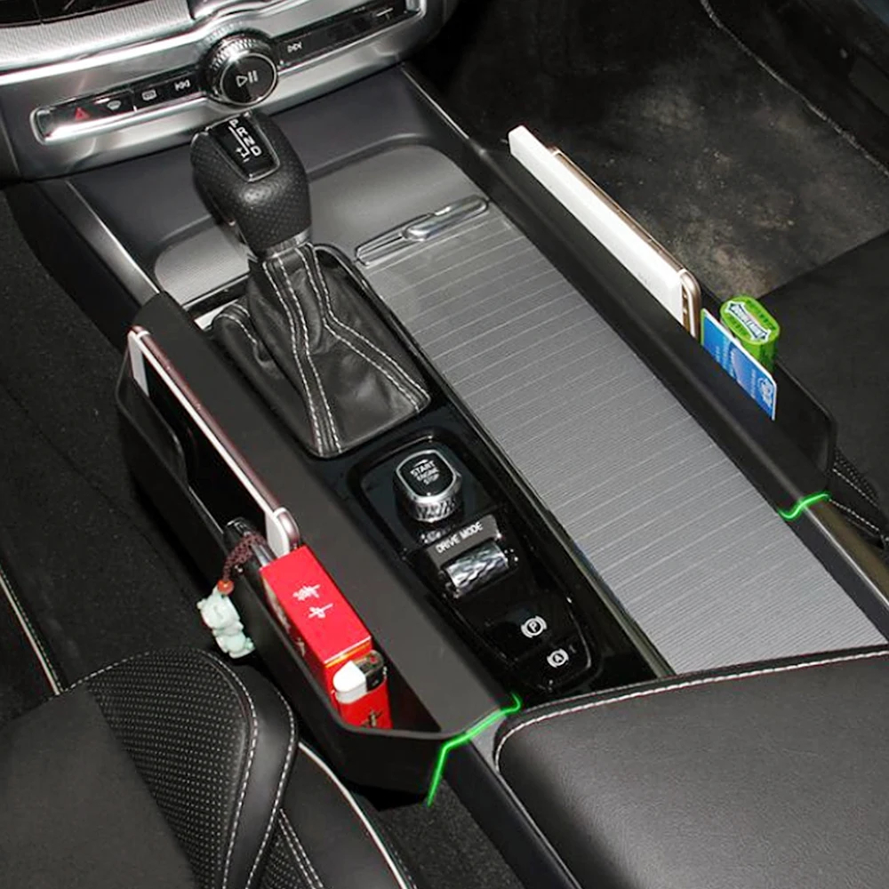 For XC60 LHD 2018 2022 Central Console Gear Shift Panel Side Handing Storage Box Refit Holder Tray Car Stowing Tidying