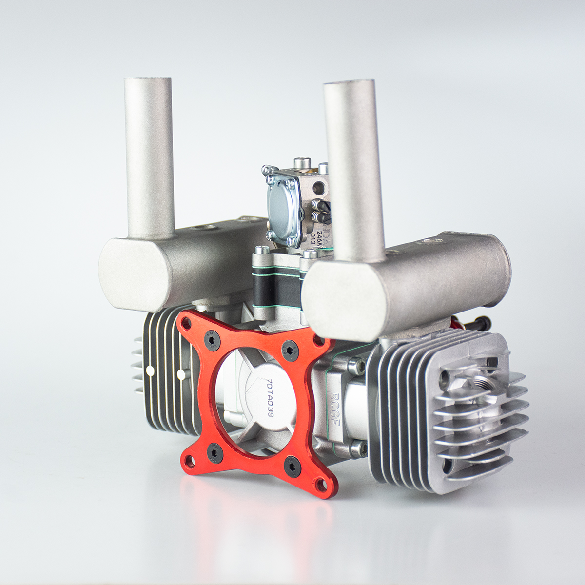 New RCGF 70cc Twin Cylinder Petrol/Gasoline Engine Dual Cylinder with Muffler/Igniton/Spark Plug for RC Model Airplane