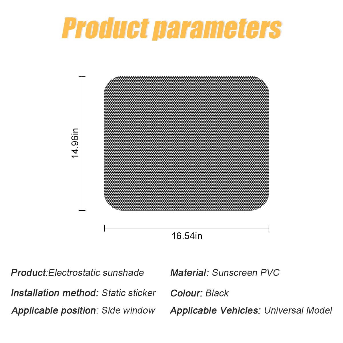2/4Pcs Car Windshield Sunshade Sticker Car Side Window Sunshade Cover Summer UV Protector Sunshade Film Car Exterior Accessories