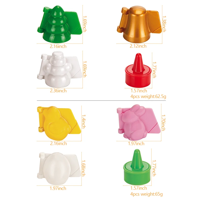 Christmas Cookie Mould 4Pcs/Set Easter Mould For Filled Cookies Easter Plastic Bunny/Egg Moulds Cookie Tools