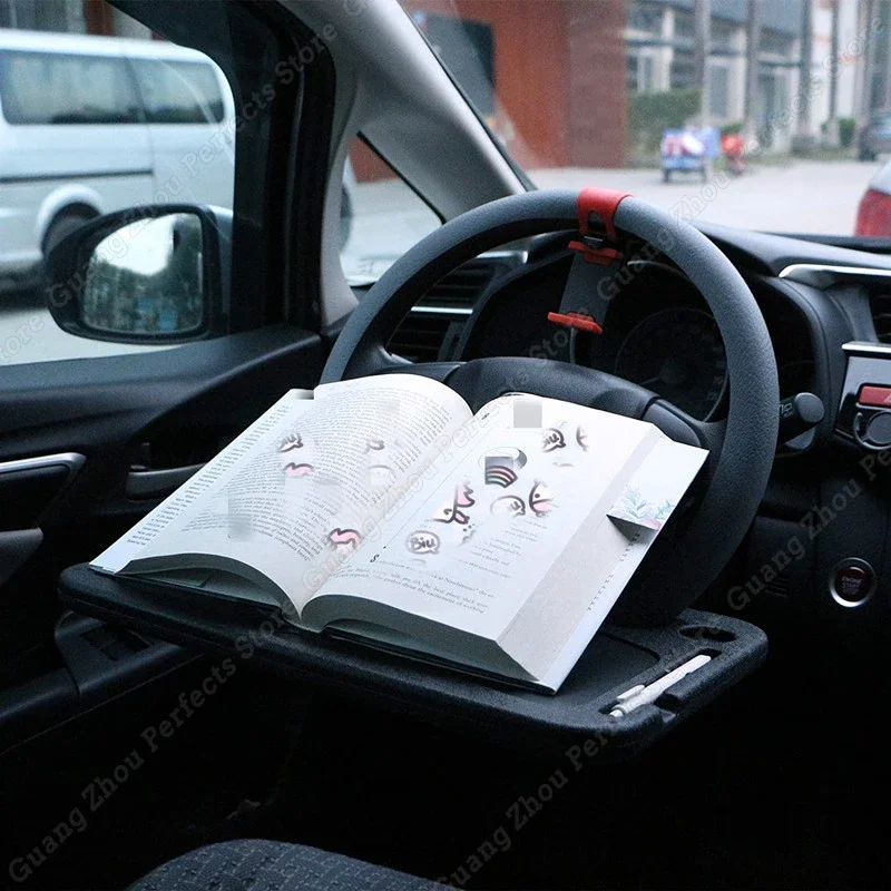 Car Steering Wheel Eating Tray Auto Desk Laptop Tablet iPad Notebook For Tesla Model 3 S X Y 2012-2021 Car Travel Eating Table