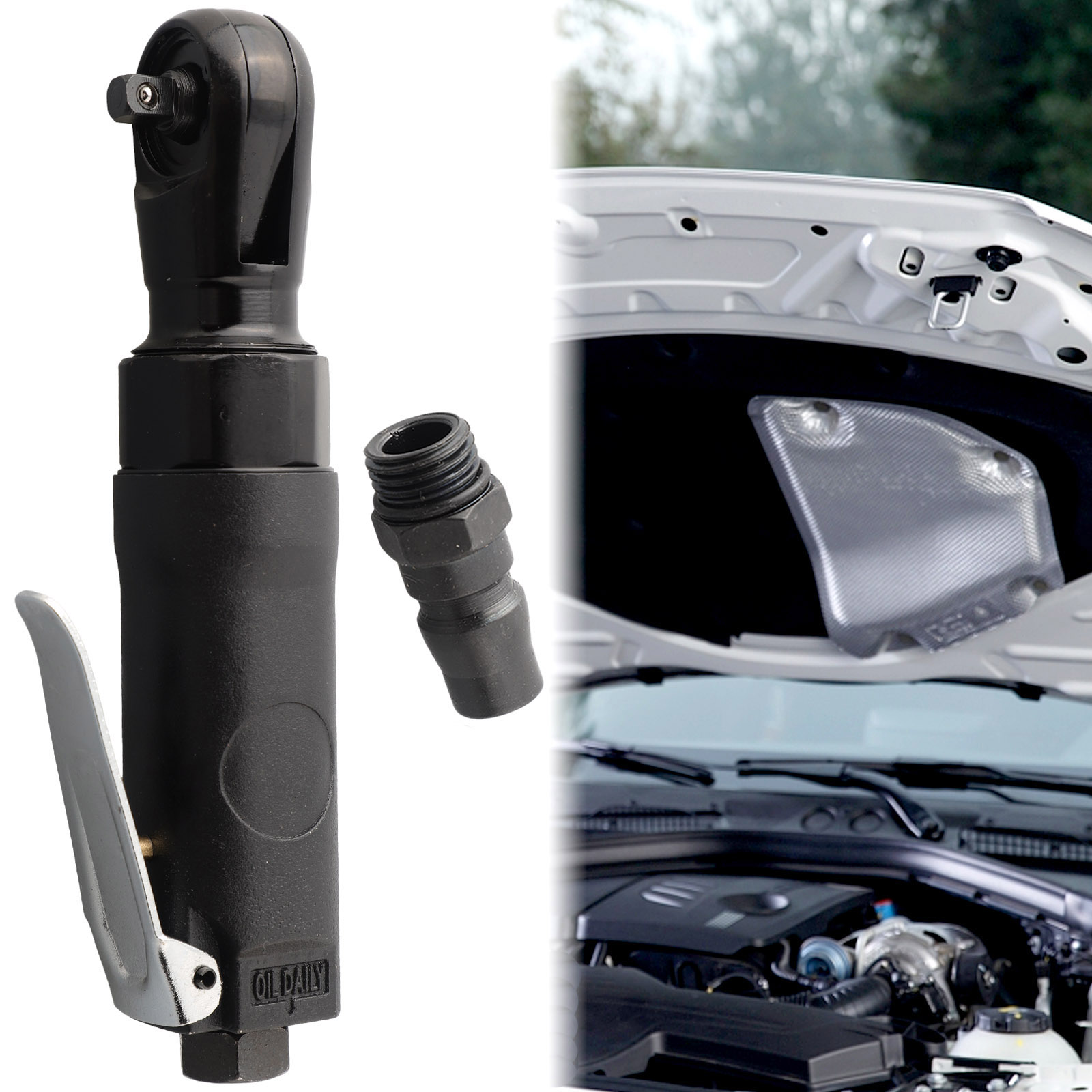 1pcs 1/4Inch Straight Shank Pneumatic Air Ratchet Wrench Professional High Torque For Repair Workshop Equipment Air Tools