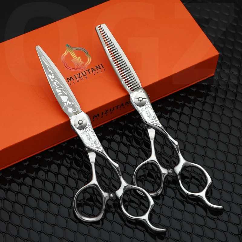 Hair Scissors MIZUTANI 6.0-inch VG10 440C Senior Scientist Pattern Professional Hair Salon Top Professional Barber Q240521
