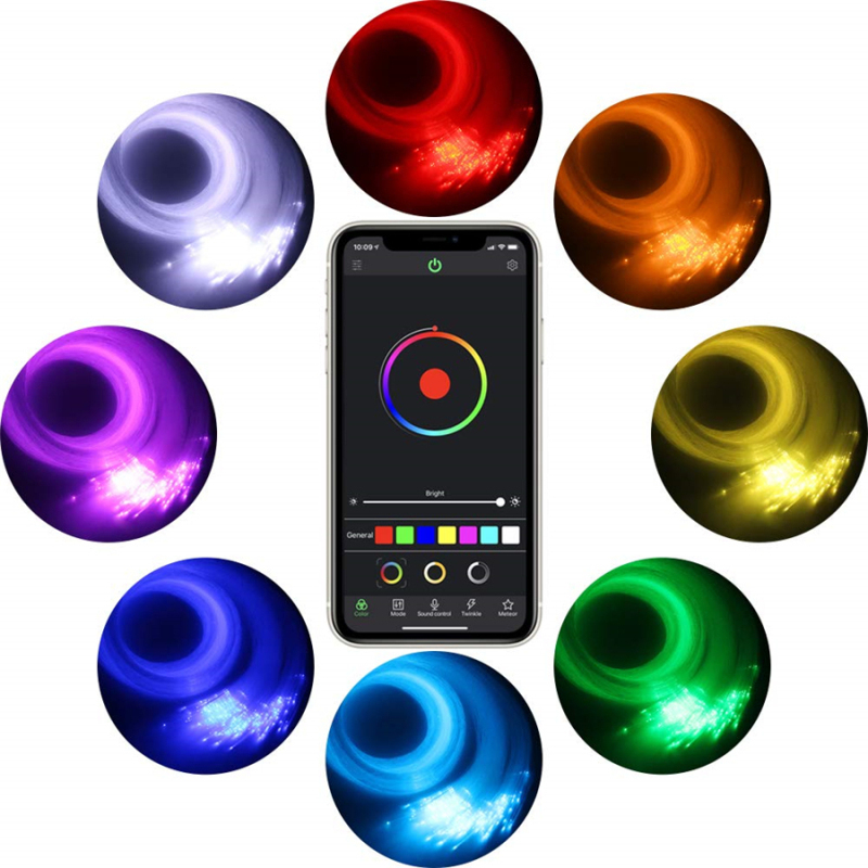 Car Roof Star Light Interior LED Fiber Optic Light Starry Laser Atmosphere Ambient Projector Galaxy Lights Home Decor