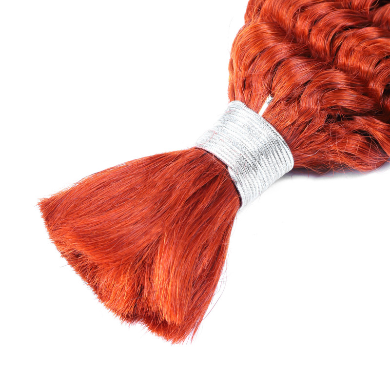 Brazilian Human Hair Bulks Deep Wave 350# Color Peruvian Indian Hair Extensions 10-30 Inch Curly