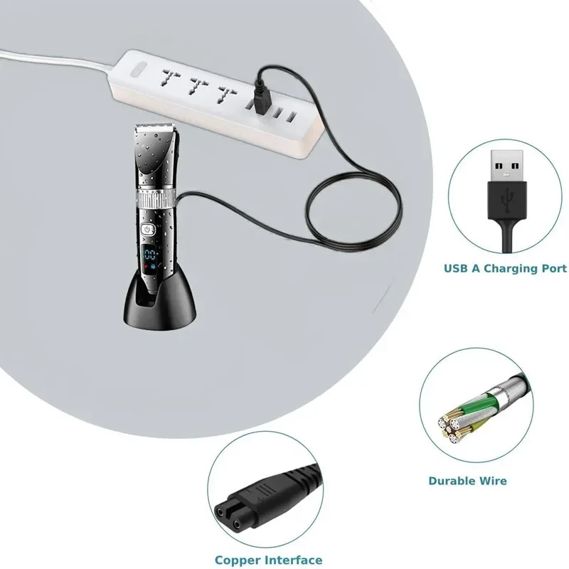 5V USB Charging Cable for Hatteker Hair Clipper RFC-598 RFC-588 RFC-690 RFC-696 RSCX-7568 Electric Shaver Beard Trimmer