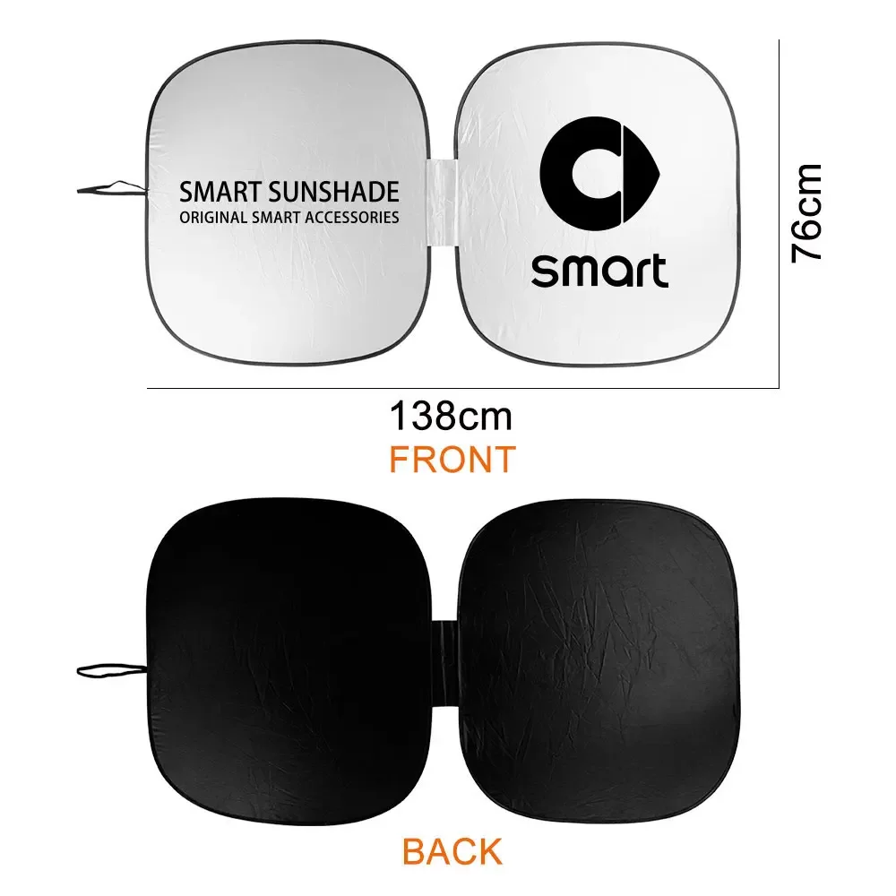 Car Windshield Sunshade Parasol Cover Sunshade Plates Protector SunShade Cover Auto Accessories For Smart Fortwo Forfour 453 451