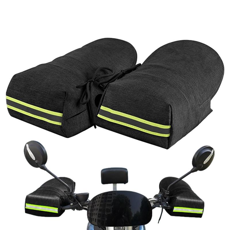 Motorbike Leather Gloves Waterproof Motorcycle Hand Covers Windproof Handlebar Muffs with Sun Protection for All-Weather Bike Rides S25118
